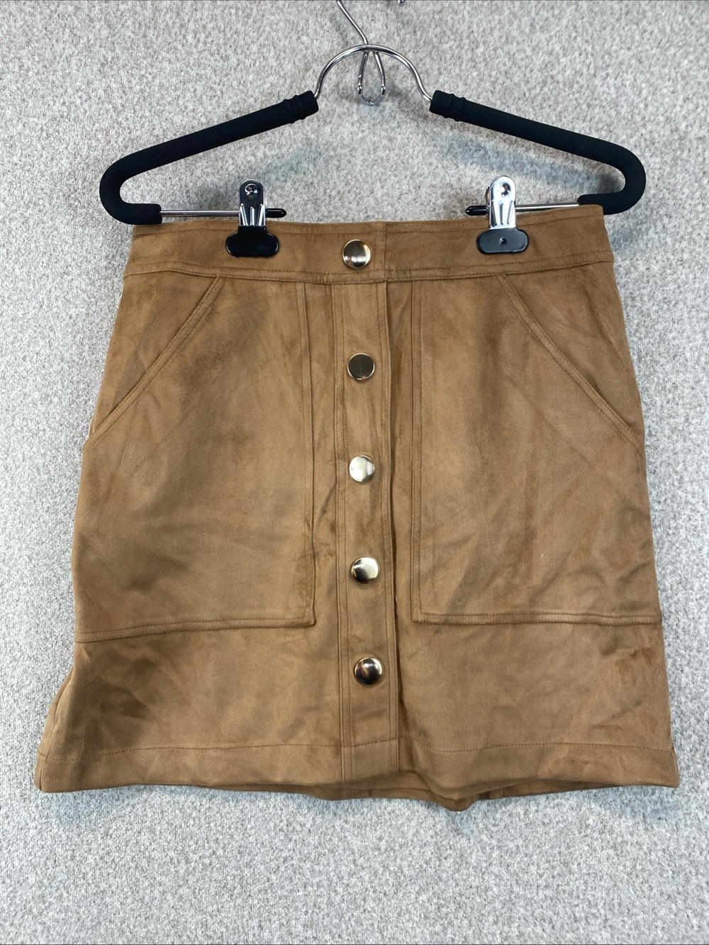 House of Harlow 1960 Womens XS Super Soft Mini Skirt Faux Suede Academia 90’s